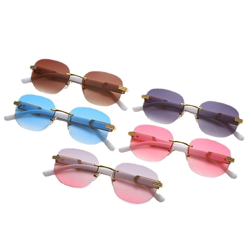 The New Marble-Wood Grain Glasses Leg Sunglasses Trend Men's Sunglasses