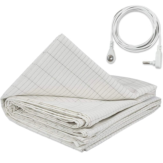 Grounding Sheet   Mat  Earthing Fitted Bedsheet Silver Fiber Conductive Organic Grounding Mat Radiation Anti-Static 60*265CM