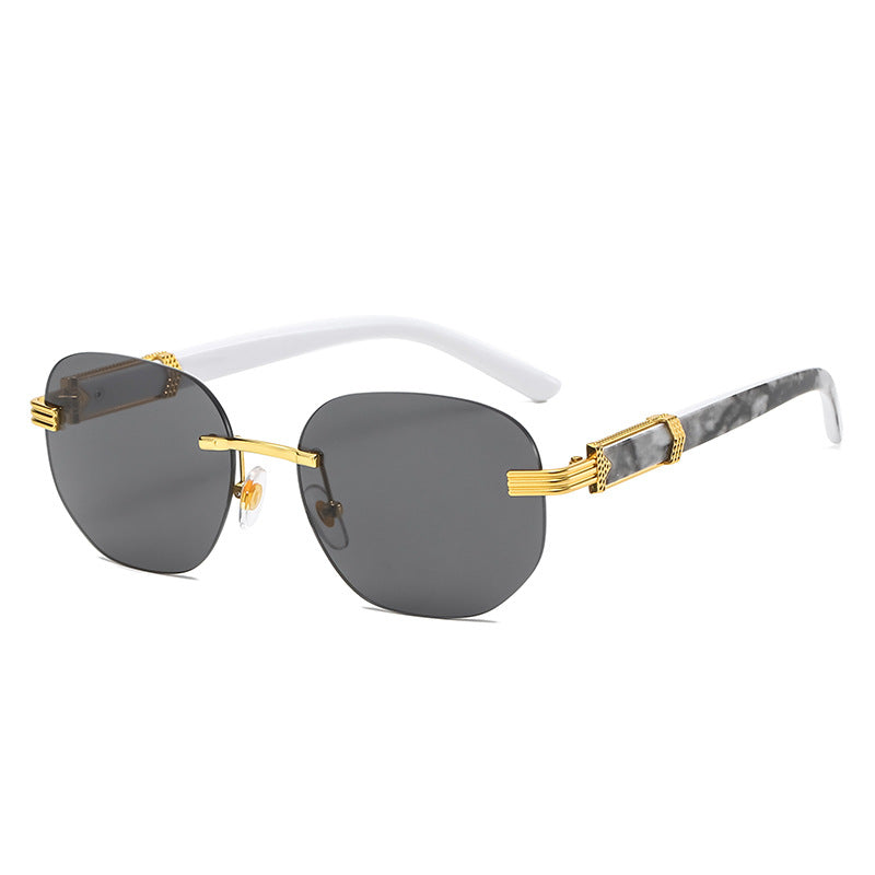 The New Marble-Wood Grain Glasses Leg Sunglasses Trend Men's Sunglasses