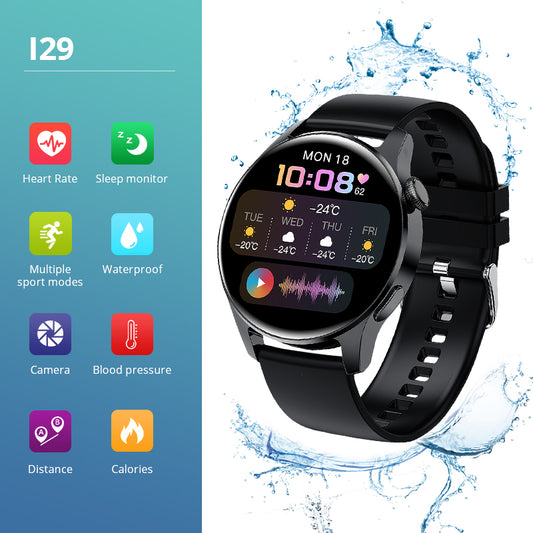 I29 Smart Bracelet Heart Rate Blood Pressure Blood Oxygen Music Control Photo Pedometer Bluetooth Call Smart Watch