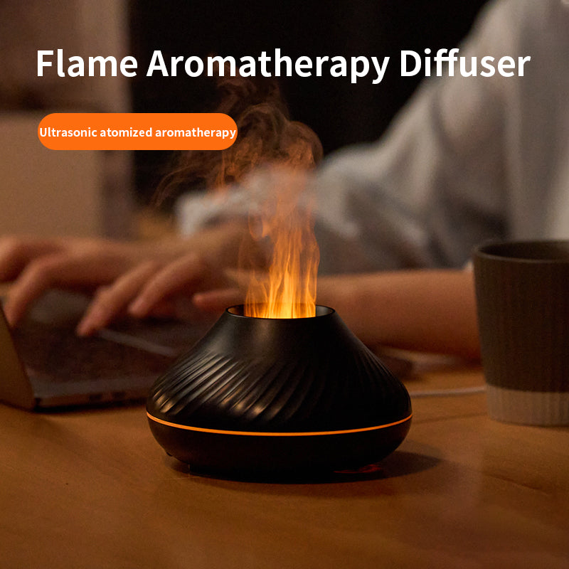 Colorful Simulation Flame Aromatherapy Machine USB Home Air Humidifier Aromatherapy Machine