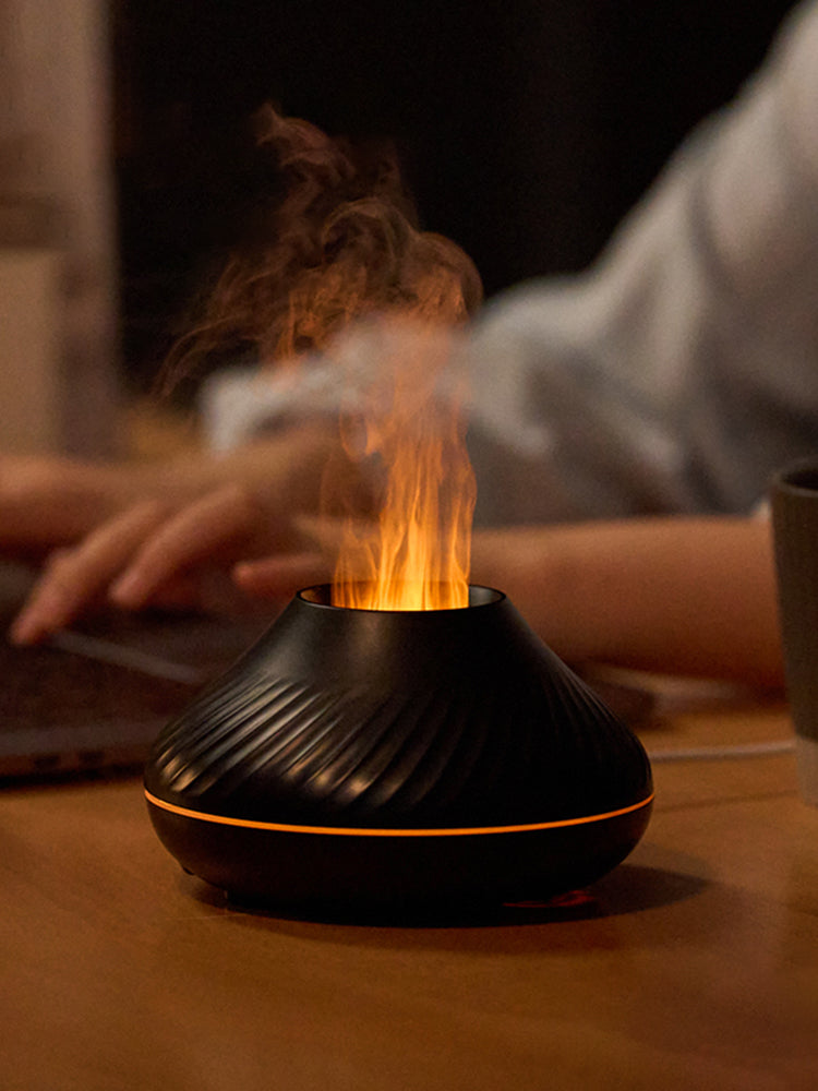 Colorful Simulation Flame Aromatherapy Machine USB Home Air Humidifier Aromatherapy Machine