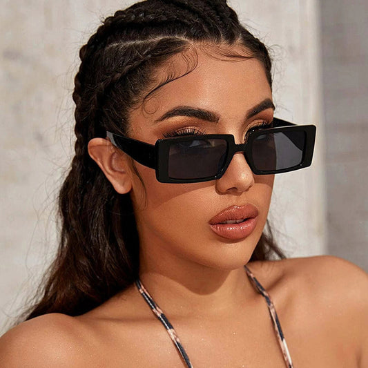 Retro Square Sunglasses Men And Women Europe And The United States Trend Transparent Color Street Shooting Sunglasses Cross-Border Sunglasses