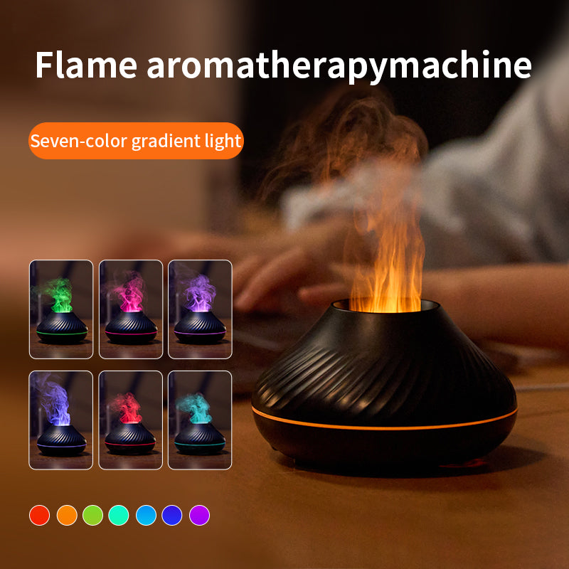 Colorful Simulation Flame Aromatherapy Machine USB Home Air Humidifier Aromatherapy Machine