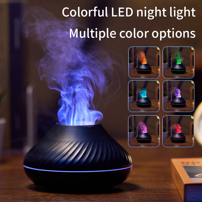 Colorful Simulation Flame Aromatherapy Machine USB Home Air Humidifier Aromatherapy Machine