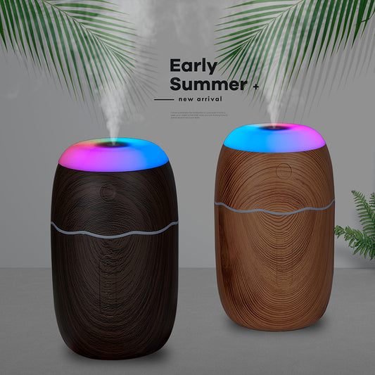 New Marquee Wood Grain Humidifier Dazzling Home Car USB Aromatherapy Air Night Light Atomizing Humidifier