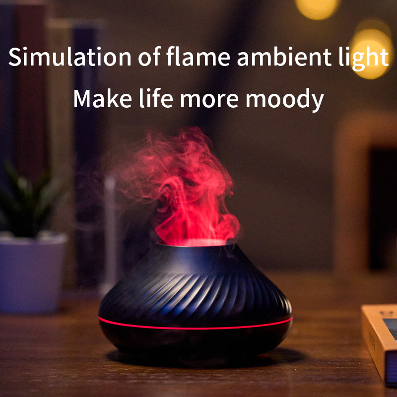 Colorful Simulation Flame Aromatherapy Machine USB Home Air Humidifier Aromatherapy Machine